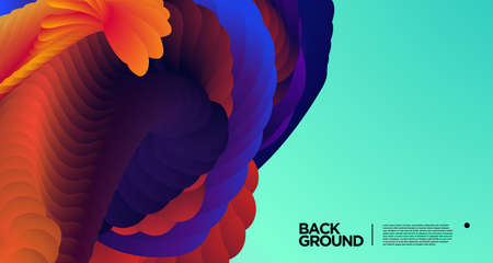 Vector colorful abstract fluid background for banner design templateのイラスト素材
