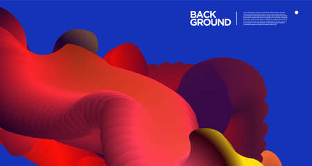 Vector colorful abstract fluid background for banner design template