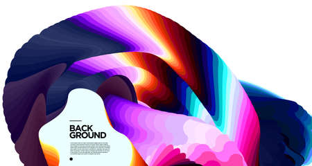 Vector colorful abstract fluid background for banner design templateのイラスト素材