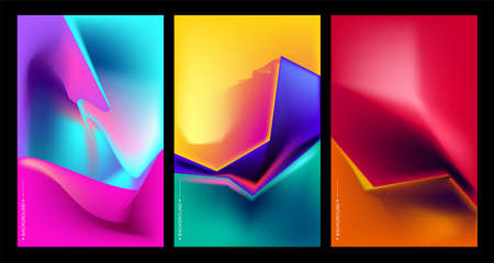 Colorful abstract fluid and geometric background. Space and Galaxy background illustration. Vector...