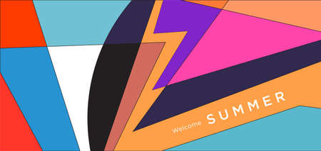 Colorful abstract geometric background for summer banners