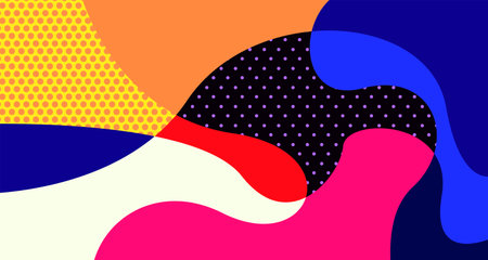 Vector colorful abstract liquid and fluid background for social media banner designのイラスト素材