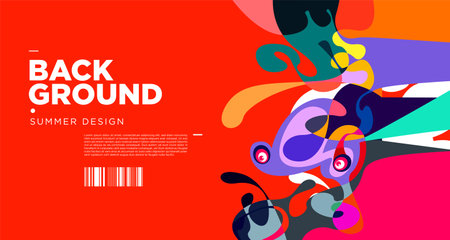Vector colorful abstract background for banner template or landing page website and mobile app designのイラスト素材
