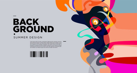 Vector colorful abstract background for banner, web design, landing page.のイラスト素材