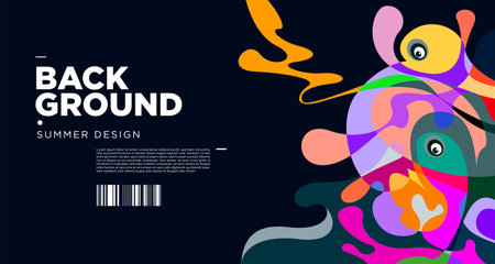 Vector colorful abstract background for banner, poster, brochure and flyer template designのイラスト素材