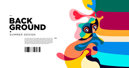 Vector colorful abstract liquid background for banner template website design and landing pageのイラスト素材