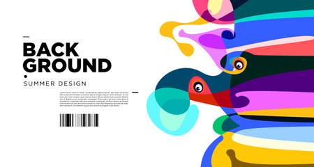Vector colorful abstract background for banner template or landing page web design.のイラスト素材