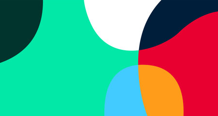 abstract colorful background. Minimal geometric shapes composition. Vector illustration