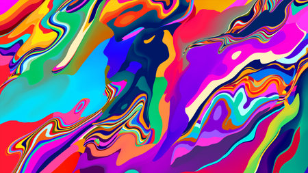 Abstract background with a psychedelic pattern in neon colors. Vector illustration.