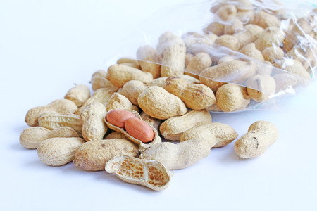 Peanuts isolated on white background 