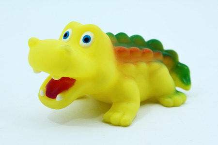 plastic toys isolated on white background の写真素材