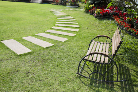 Background tract on the lawn of the park. の写真素材