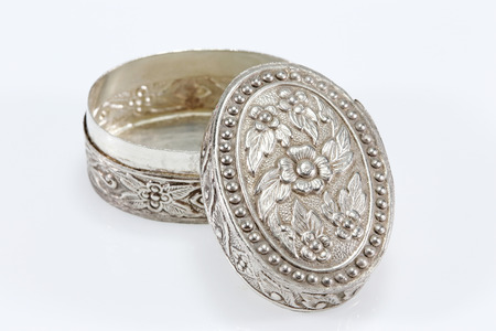 Silver bowl crafts of Thailand. の写真素材