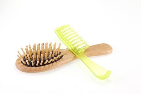 Hairbrushes on  White Background 