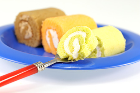 jam roll cakes の写真素材