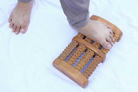 thai massage - wood for massage equipmentの写真素材