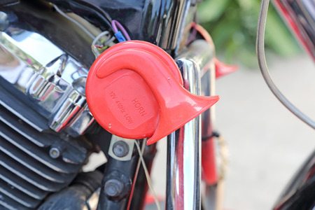 Vintage Motorcycle hornの写真素材