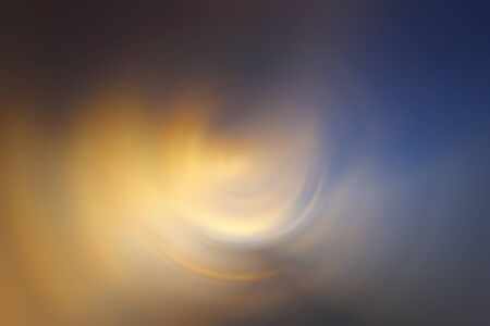 Sky, Bright Blue, Orange And Yellow Colors Sunset.の写真素材