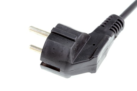 Plug of power supply  on the white background.