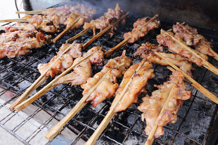 grilled meat in market.の写真素材