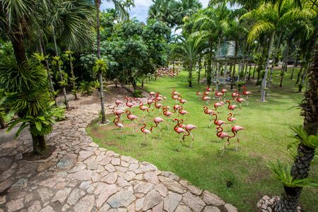 Landscape tropical park of Nong Nooch in Pattaya, Thailandの写真素材