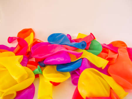 Bright balloons on a white background.の写真素材