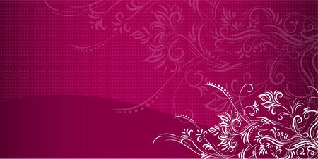 Abstract background with flowers and swirlsのイラスト素材