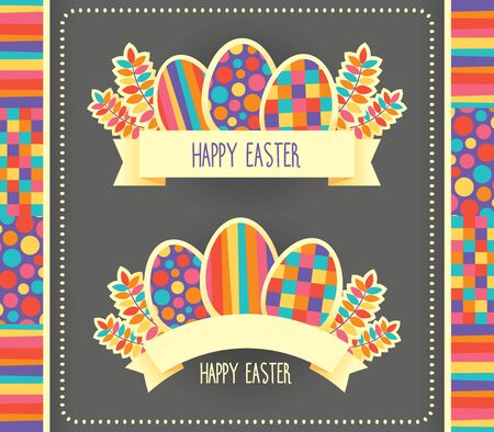 Easter vector cardのイラスト素材