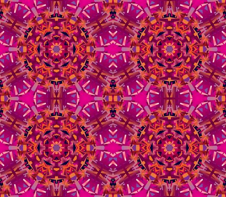 Seamless vector oriental kaleidoscope patternのイラスト素材