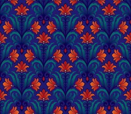 Vector damask seamless patternのイラスト素材