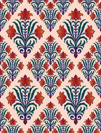 Vector damask seamless patternのイラスト素材