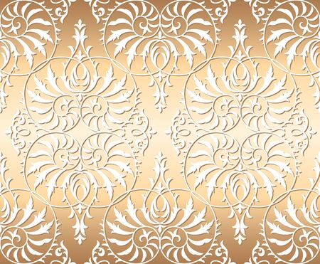 Vector seamless floral damask ornament backgroundの写真素材
