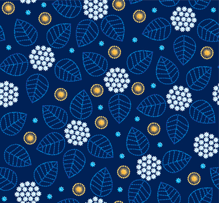 Vector seamless embroidery pattern, decorative textile ornament, pillow or bandana decor. Bohemian handmade style background design.のイラスト素材
