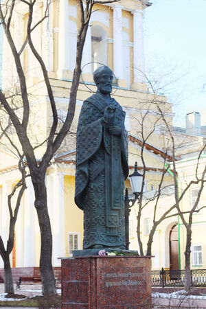 PERM, RUSSIA - APR,25, 2014: Monument to Saint Nicholas was established in 2008のeditorial素材