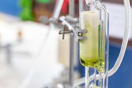The study Separating by filtration and evaporation condensation the component substances from liquid...