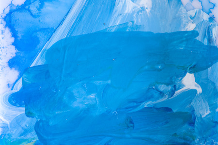 Close up of different color oil paint, Patterns or backgrounds of various colors, colors on the fabric.の写真素材