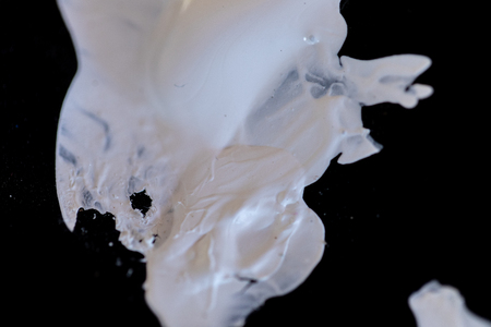 Close up of different color oil paint, Patterns or backgrounds of various colors, colors on the fabric.の写真素材