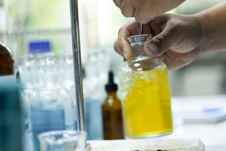 Analysis of Dissolved Oxygen(OD), BOD and Alkalinity in Laboratory.の写真素材