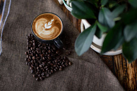 Background of Rest and enjoy coffee at a coffee shop.の写真素材