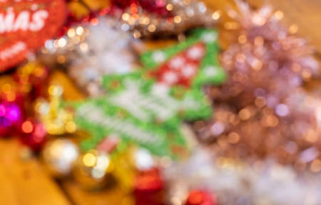 New Year concept, Close up of background christmas and Bokeh christmas.の写真素材