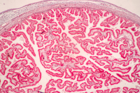 Histological Uterus human, Uterine tube human, Placenta human and Umbilical cord Human under the...