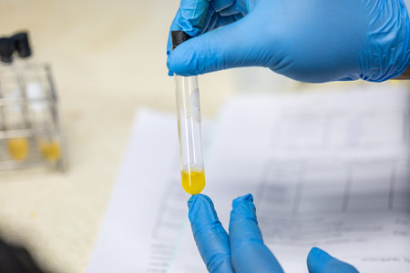 Solvent extraction system for samples  in the laboratory, Research and Development.の写真素材