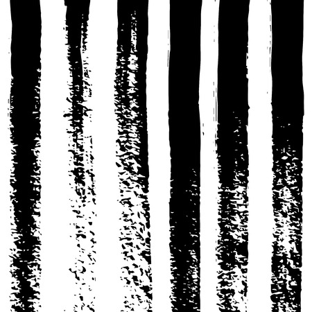 Vector black and white striped background, black watercolor stripes on white background in grunge style , hand drawn paint brushのイラスト素材