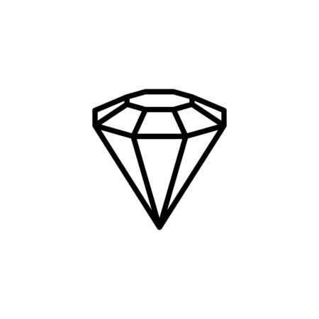 Diamond outline icon, modern minimal design style.のイラスト素材