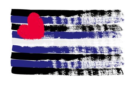 Grunge Leather Pride flag. Vector illustration Symbol of gay. LGBT movement. LGBTQ community.のイラスト素材