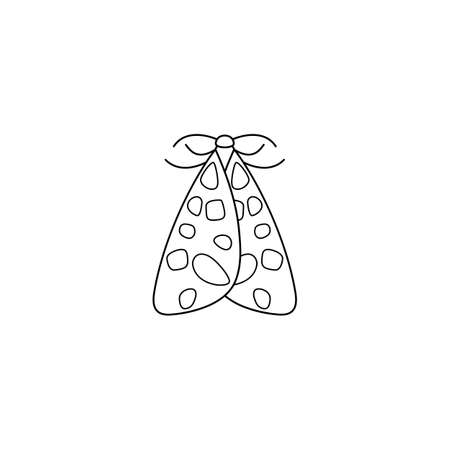 Butterfly icon in a linear minimalist trendy style. Vector outline illustrations of Insect Moths for  beauty salons, manicures, massages, spas, jewelry, tattoos, and handmade artists.のイラスト素材