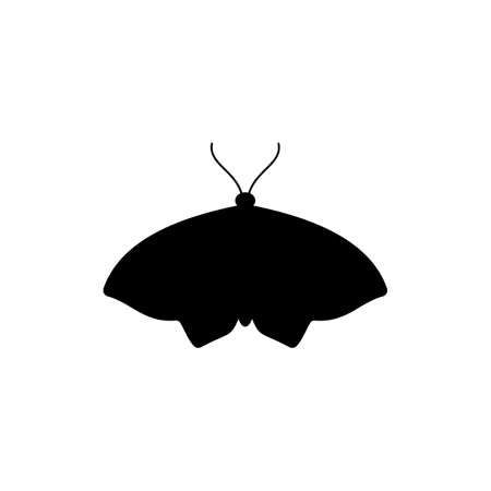 Butterfly Silhouette icon in a Simple trendy style. Vector Icon of Insect Mothsのイラスト素材