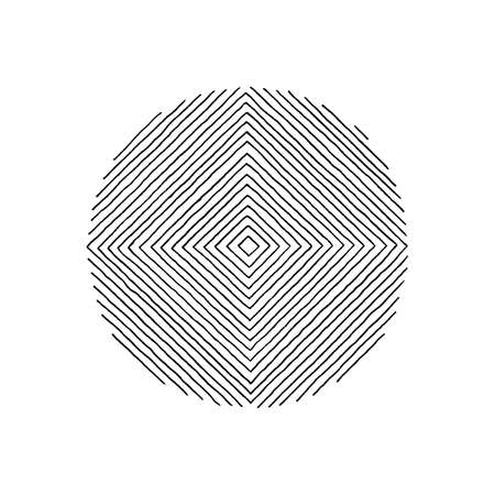Abstract Line Circle in Minimal Trendy Style.のイラスト素材
