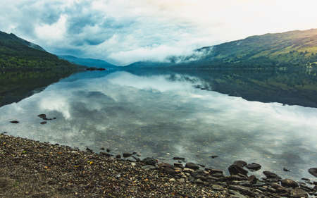 View of Loch Earn in Early Morning Light, Lochearnhead, Scottish Highlands.