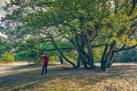 Older women like healthy physical activities, hiking in the beautiful nature.